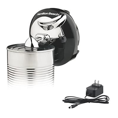 Hamilton Beach Walk n Cut Electric Can Opener for Kitchen, Use On Any Size, Automatic and Hand-Free, Cordless & Rechargeable, Easy Clean Removable Bl