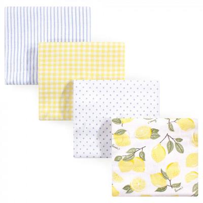 Hudson Baby Infant Girl Cotton Flannel Receiving Blankets, Lemons, One Size - Walmart.com