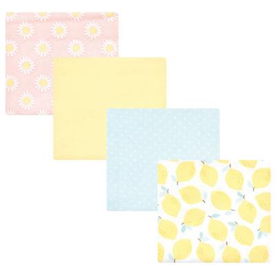 Hudson Baby Infant Girl Cotton Rich Flannel Receiving Blankets, Lemon Daisy, One Size - Walmart.com