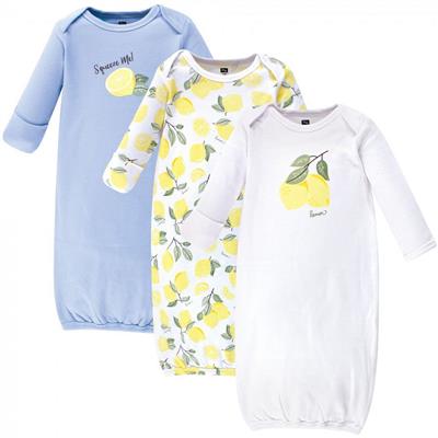 Hudson Baby Infant Girl Cotton Gowns, Lemon, Preemie/Newborn - Walmart.com