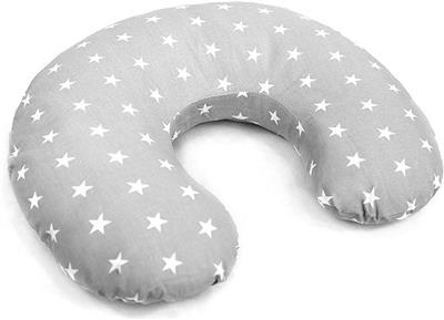 Breast Feeding Pillow Nursing Maternity Pregnancy Baby Cushion and Removable Cotton Cover (Small White Stars with Grey) : Amazon.co.uk: Baby Products