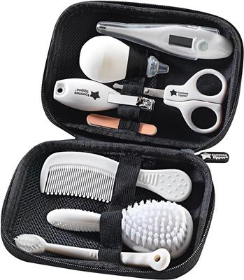 Tommee Tippee Baby Healthcare and Grooming Kit, 9x Essential Newborn Care Items for Home and Travel, Wipe-Clean and Waterproof Travel Case : Amazon.co