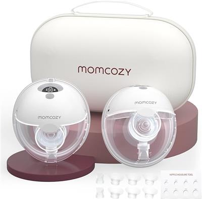 Momcozy M5 Hands Free Breast Pump, Wearable Breast Pump of Baby Mouth Double-Sealed Flange with 3 Modes & 9 Levels, Electric Breast Pump Portable - 24