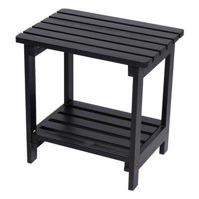 Adirondack Weather-Resistant 19.75 Wood 2 Tier Side Table by Porch & Den