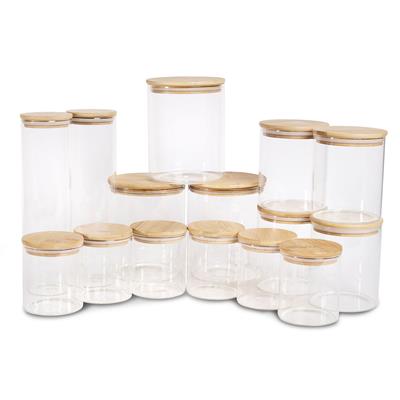 Bamboo / Glass Jar Pantry Container Set | Blissful Little Home
