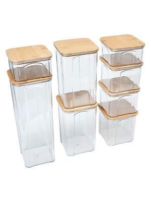 Anko 8-Piece Bamboo Lid Food Storage Set | TheBay