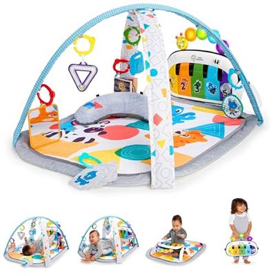 Baby Einstein 4-in-1 Kickin Tunes Music and Language Play Gym and Piano Tummy Time Activity Mat