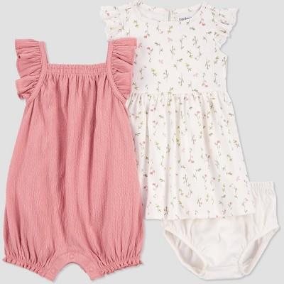 Carters Just One YouÂ®ï¸ Baby Girls 2pk Floral Dress Set - Pink/cream Newborn : Target