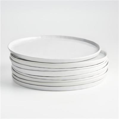 Mercer White Round Ceramic Dinner Plates, Set of 8 + Reviews | Crate & Barrel Canada