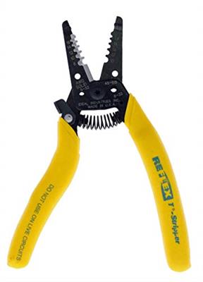 IDEAL Electrical 45-615 Reflex Super T Stripper - 8-18 AWG, Yellow, Wire Stripper with Thumb Rest, Plier Nose, Slide Lock, Textured Grips