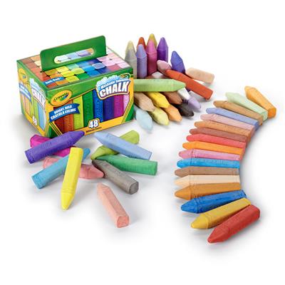 Crayola Washable Sidewalk Coloured Non Toxic Chalk Sticks Kids/Children - 48 Pieces | Art & Craft | Baby Bunting AU