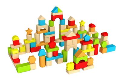 Fat Brain Wooden Timberblocks 100 Piece Block Set | Interactive Toys | Baby Bunting AU