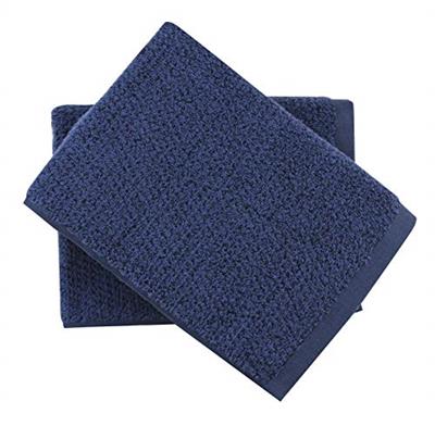 Everplush Diamond Jacquard Bath Towel Set, 2 Pack, Navy Blue