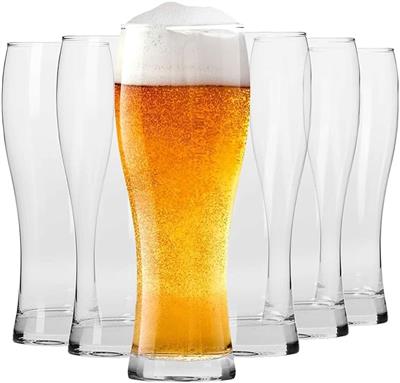 Krosno Tall Craft Beer Pint Glasses | Set of 6 | 500 ML | Chill Collection | Guinness Glass Drinking Glasses Cocktail Glasses | Perfect for Home, Bar