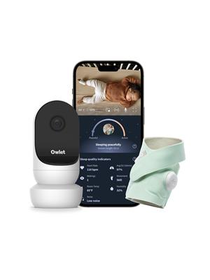 Owlet Dream Duo 2 Smart Baby Monitor - 1080p HD Video Baby Monitor with Dream Sock