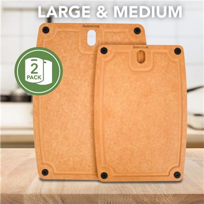 BPA-free Eco-Composite Reversible Cutting Board Set (2-pc.) - Brown