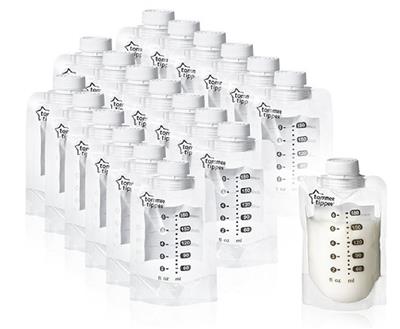 Tommee Tippee Closer To Nature Express & Go Pouches - 20 Pack | Milks Storage Pods | Baby Bunting AU