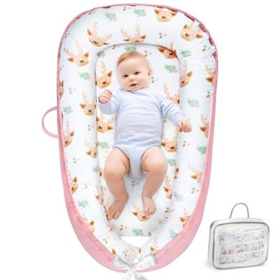 URMYWO Baby Lounger - Baby Lounger for Newborn, Breathable & Soft Baby Nest Cover Co Sleeper for Baby 0-24 Months, Babies Essentials Gifts, Portable I