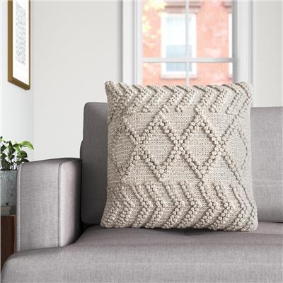 Mercury Row® Brittany Embroidered Cotton Blend Throw Pillow & Reviews | Wayfair