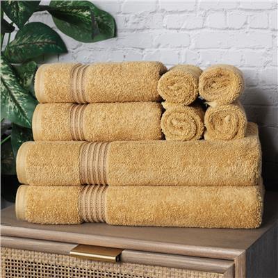 Superior Egyptian Cotton Absorbent 8-Piece Medium Weight Towel Set