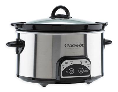 Crock-Pot Digital Programmable Slow Cooker, Stainless Steel, 4 Quart