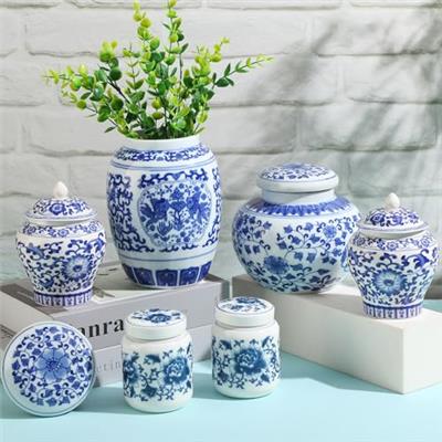 Maxcheck Set of 6 Small Blue and White Porcelain Vases Blue Chinoiserie Decor Gifts Ceramic Flower Vases Porcelain Classic 8 Flower Decor for Home Tab