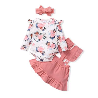 PatPat 3pcs Newborn Baby Girls Clothes Romper Dress Outfit Set 0-3 Months - Walmart.com