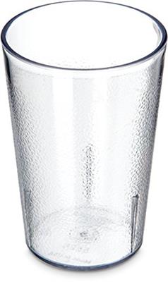 Carlisle FoodService Products 55268107 Stackable ShatterResistant Plastic Tumbler, 8 oz., Clear (Pack of 6)