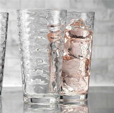 Glavers Drinking Glasses Set of 10 Highball Glass Cups, Premium Glass Quality Coolers 17 Oz. Glassware. Ideal for Water, Juice, Cocktails, and Iced T
