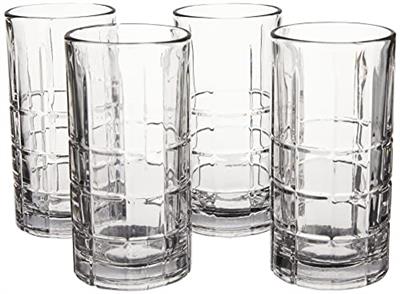 Anchor Hocking Manchester Drinking Glasses Set, 16 oz Tumbler Glasses, Set of 4