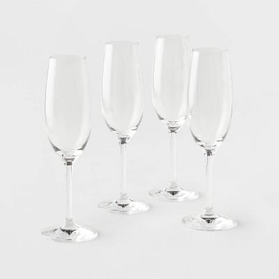 4pk Geneva Crystal 7.7oz Champagne Flutes - Threshold Signature™ | Target