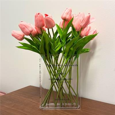 Puransen Bookend Vase for Flowers, Cute Bookshelf Decor, Unique Vase for Book Lovers, Artistic and Cultural Flavor Acrylic Vases for Home Office Decor