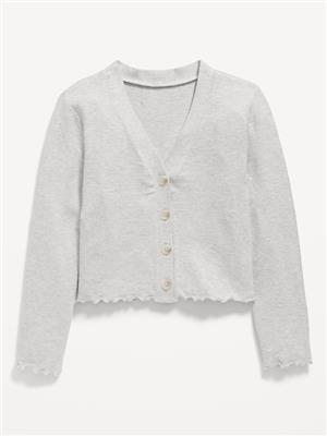 Cozy Cropped Button-Front Cardigan Sweater for Girls | Old Navy