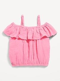 Off-Shoulder Ruffle-Trim Top for Girls | Old Navy