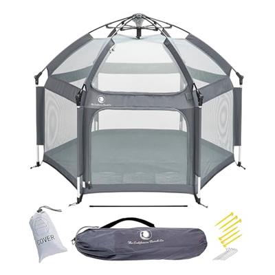 POP N GO Baby Playpen - Indoor & Outdoor Playpen for Babies and Toddlers - Baby Beach Tent, Foldable, Portable W/Canopy & Travel Bag - Pop Up Pack an