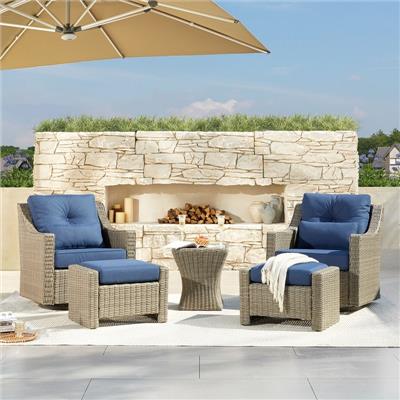 Murphy Outdoor Patio Furniture Sets with Swivel Glider Chair