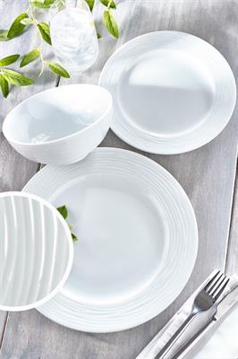 Buy White Malvern Embossed Dinner Set from the Next UK online shop