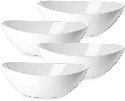DOWAN 9 Serving Bowls, Large Serving Dishes for Wedding and Dinner Parties, 36 Oz for Salad, Side Dishes, Pasta, Oval Shape, Microwave & Dishwasher S