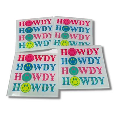 Howdy Smiley Face Happy Face Coaster
