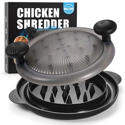 Eoaod Chicken Shredder 10.8 inch Longer Spikes Make Chicken Shredder Tool Twist More Effective, Meat Shredder with Widened Anti Slip Mat Fix, Suitable