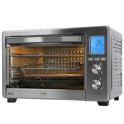 LNC 12-In-1 Large 34QT Countertop Toaster Oven Convection Rotisserie Air Fryer - 19.5 L x 15 W x 1