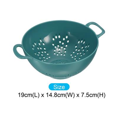 Rice Sieve Washing Colander Strainer Drainer Fruit Cleaning Bowl - Army Green