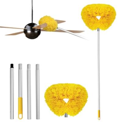 Ceiling Fan Cleaner Duster Reusable Microfiber Ceiling Fan Blade Cleaner Removable Duster with Extension Pole Adjusts 13 to 49.7 Inch for Cleaning Wal