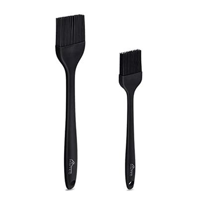 HOTEC Basting Brushes Silicone Heat Resistant Pastry Brushes Spread Oil Butter Sauce Marinades for BBQ Grill Barbecue Baking Kitchen Cooking BPA Free