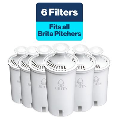 Brita Standard Water Filter, Replacement Filters for Pitchers and Dispensers, BPA Free, 6 Count - Walmart.com
