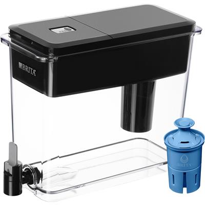 Brita Extra Large Ultramax 27 Cup Black Filtered Water Dispenser with 1 Elite Filter - Walmart.com