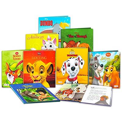 Disney Classic Storybook Collection for Toddlers Kids ~ 8 Disney Books Bundle Featuring Dumbo, Lion King, The Jungle Book, 101 Dalmatians and More | D