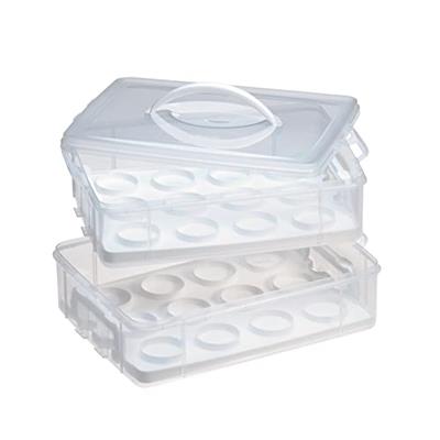Snapware Snap N Stack Portable Storage Carrier with Lid for Desserts, BPA-Free Cupcake Containers, Cake Carrier with Stackable Trays, Microwave, Free