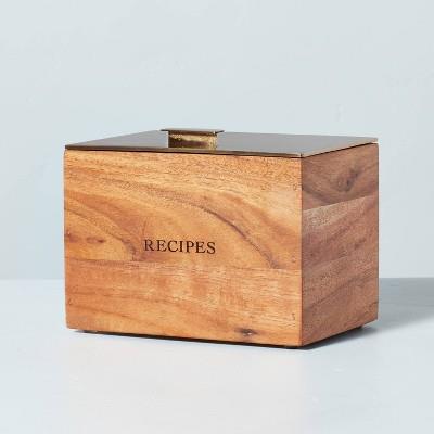 Wood Recipe Box With Metal Lid - Hearth & Handâ„¢ With Magnolia : Target