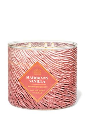 Mahogany Vanilla 3-Wick Candle - White Barn | Bath & Body Works